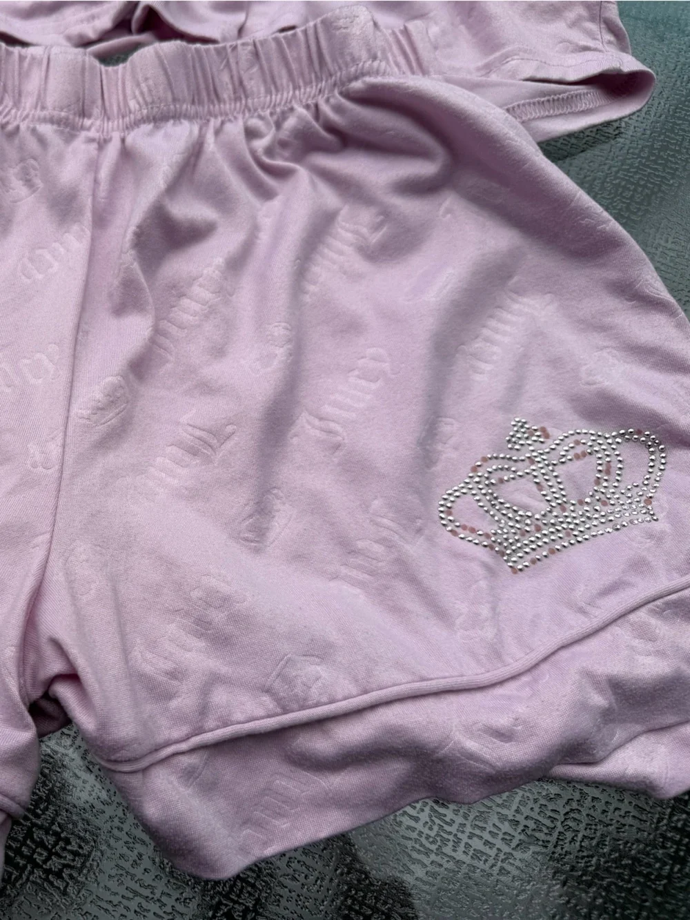 Juicy Couture Light Purple Short-Sleeve Button Pajama Set